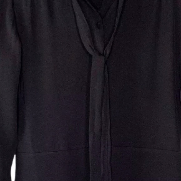 Vanessa Zani Long Sleeve Tie Neck Dress Sz Medium Buttons Hidden zipper … - Picture 9 of 11